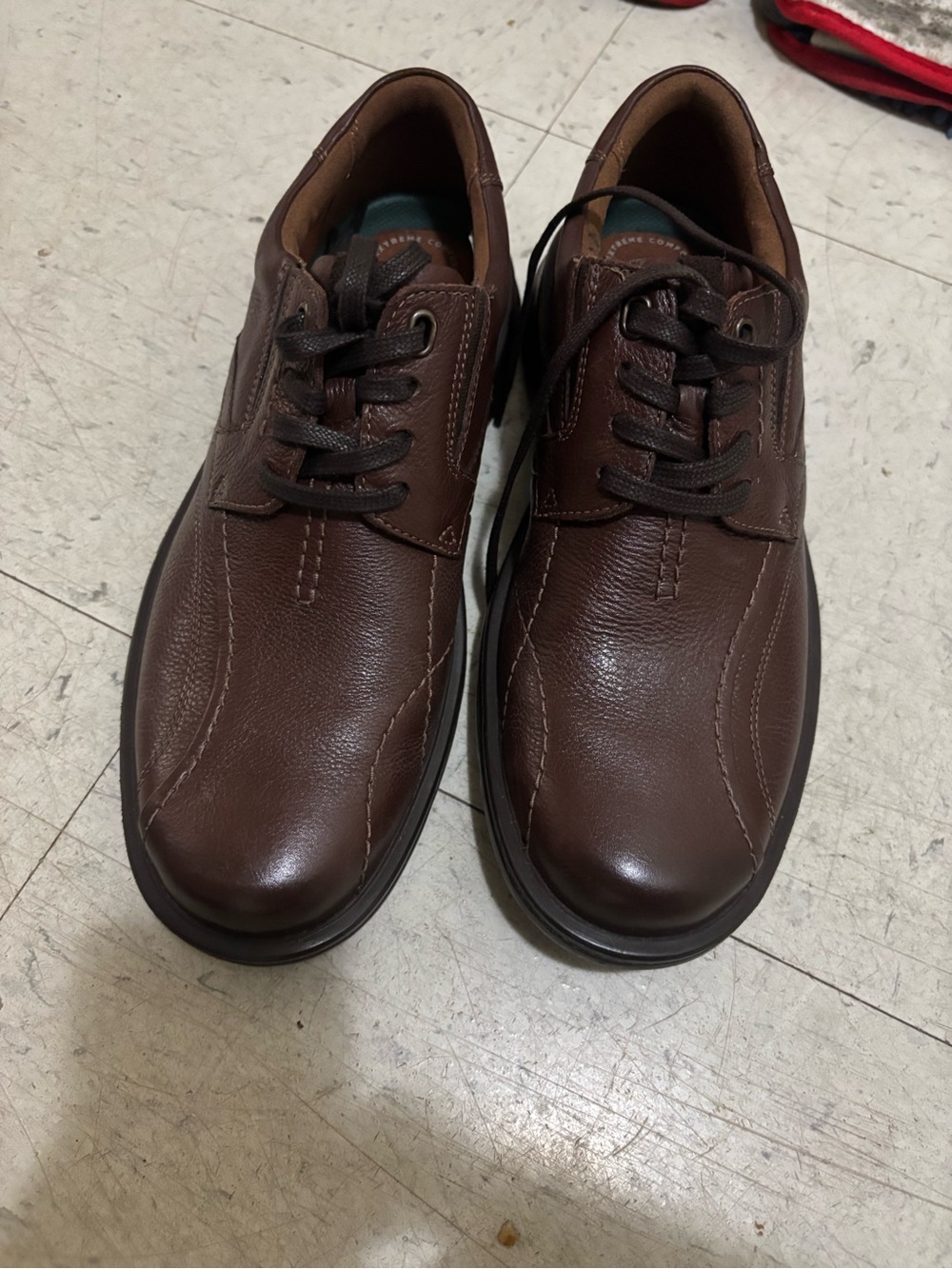 Clarks Gessler Lace Brown Leather Oxford Shoes Men’s US 8.5 M / UK 7.5 G